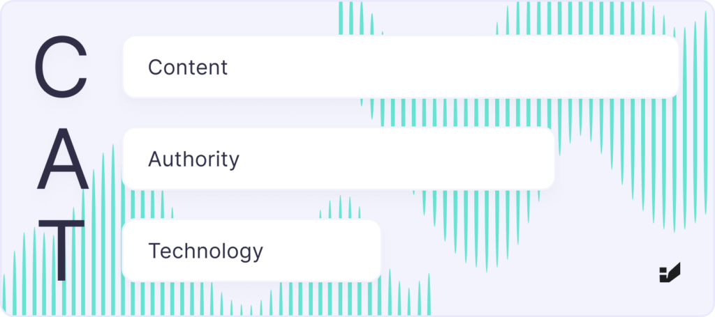 A graphic representation of CAT framework: Content, Authority, Technology
